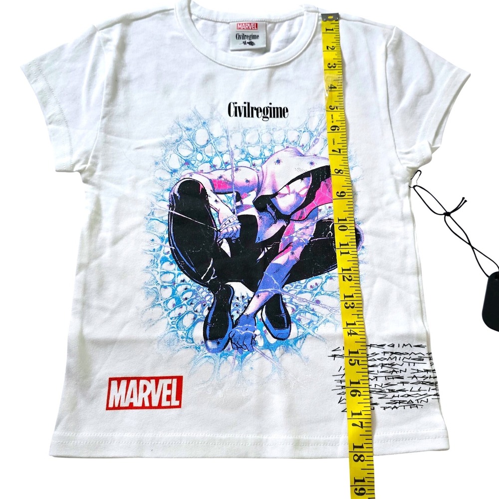 Civil Regime Marvel‎ Gwen Stacy Spider-Gwen Graphic Baby Tee Shirt White - Picture 4 of 5